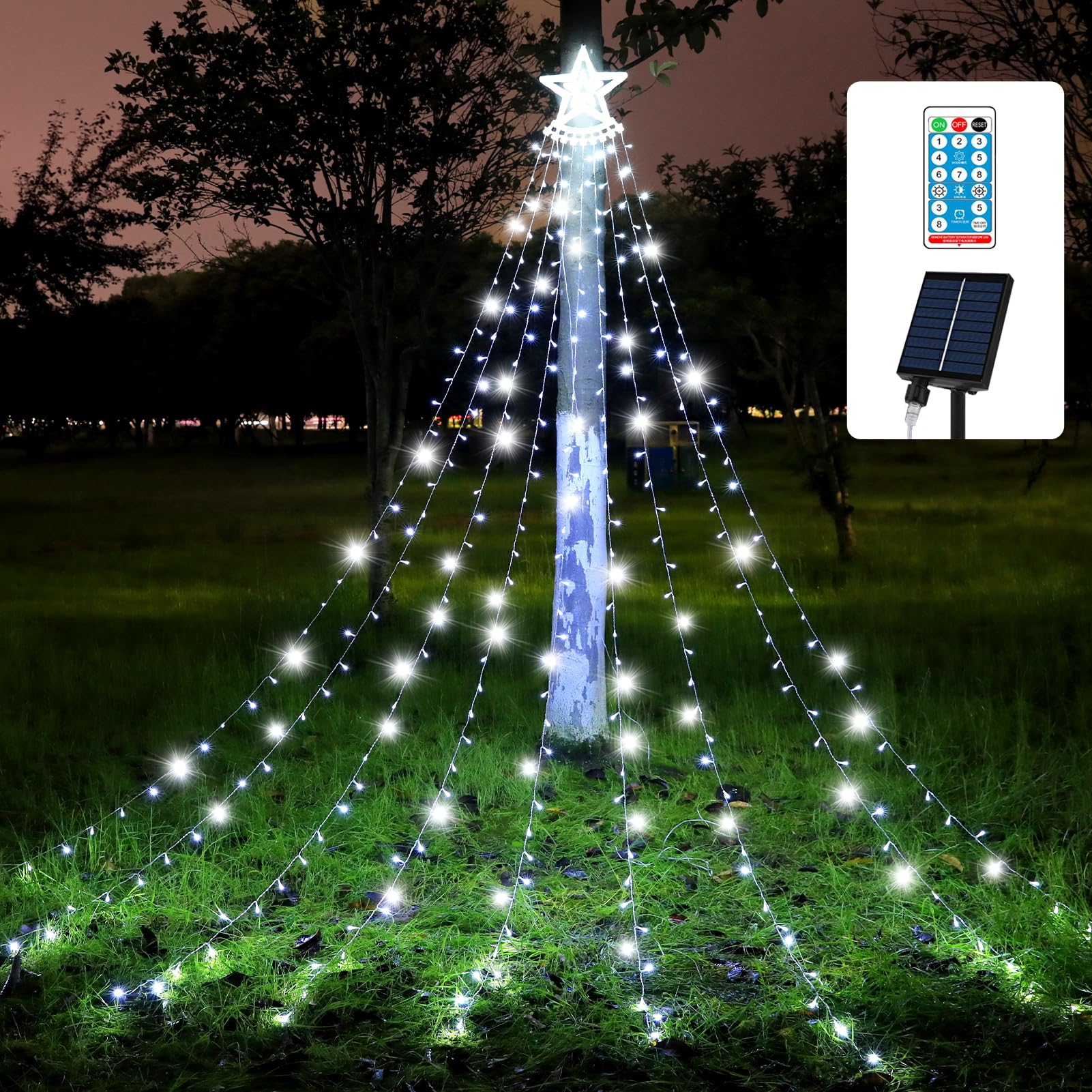 コロナビール　イルミネーション　電飾　ストリングライト　クリスマス Amazon.co.jp: 【正規品】CASYROI LED ソーラー イルミネーション